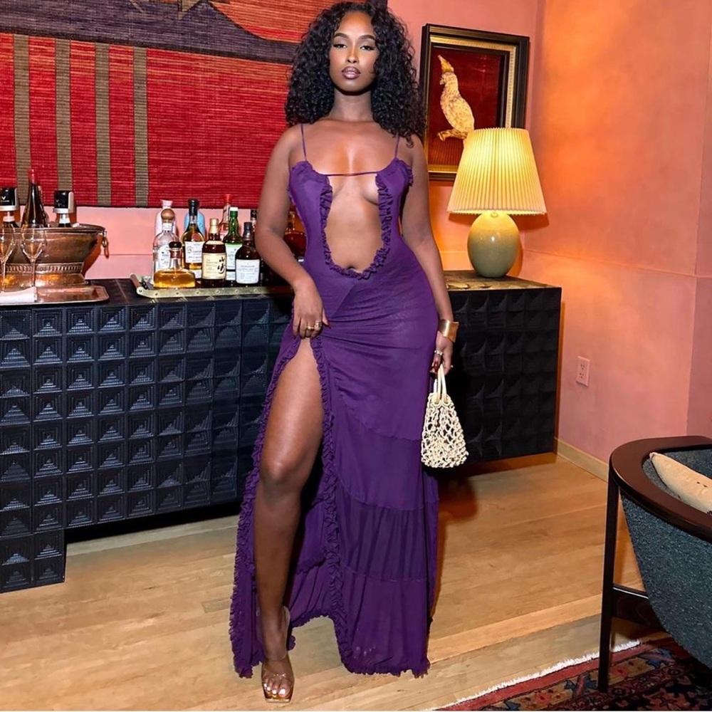 Elegant Purple Evening Dress